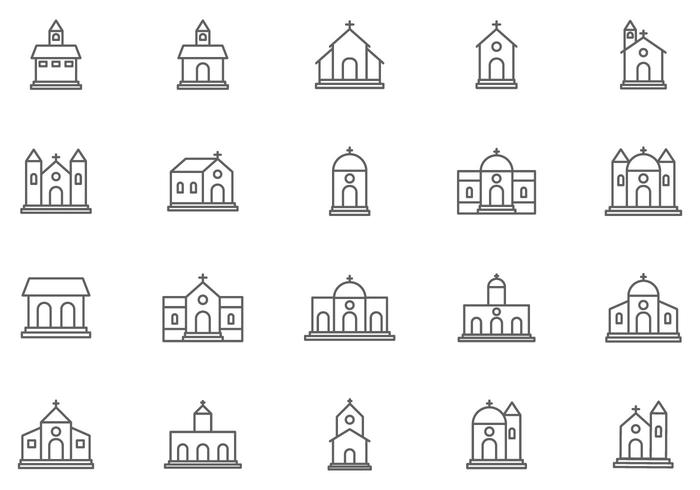 Kostenlose Abtei- und Kirchenvektoren vektor