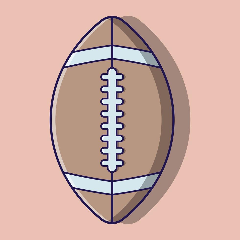 niedlicher Rugbyball-Cartoon vektor