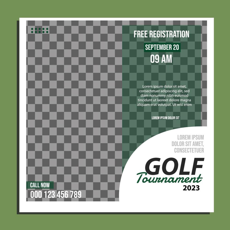 Golfturnier-Poster-Vorlagen-Flyer. vektor