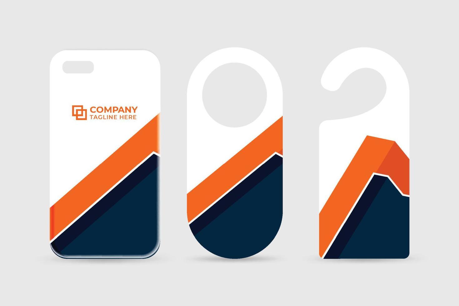Brand Style Template Design mit orangen und dunklen Farben. Corporate-Identity-Briefpapierdesign für Marketing. Büromaterial-Vorlagen-Bundle-Design mit geometrischen Formen. Markenidentitätsvorlage. vektor