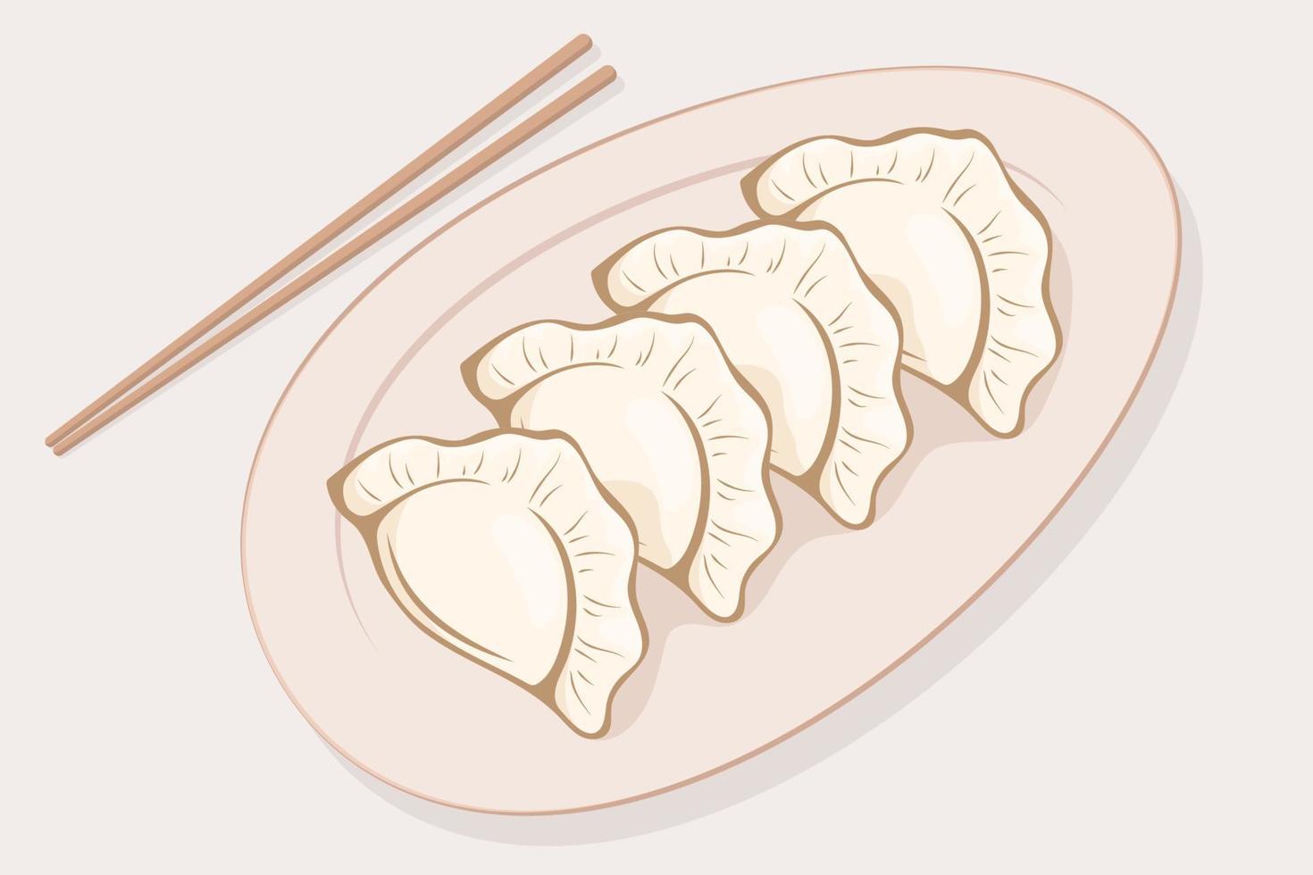 kinesisk mat vektor illustration i platt design
