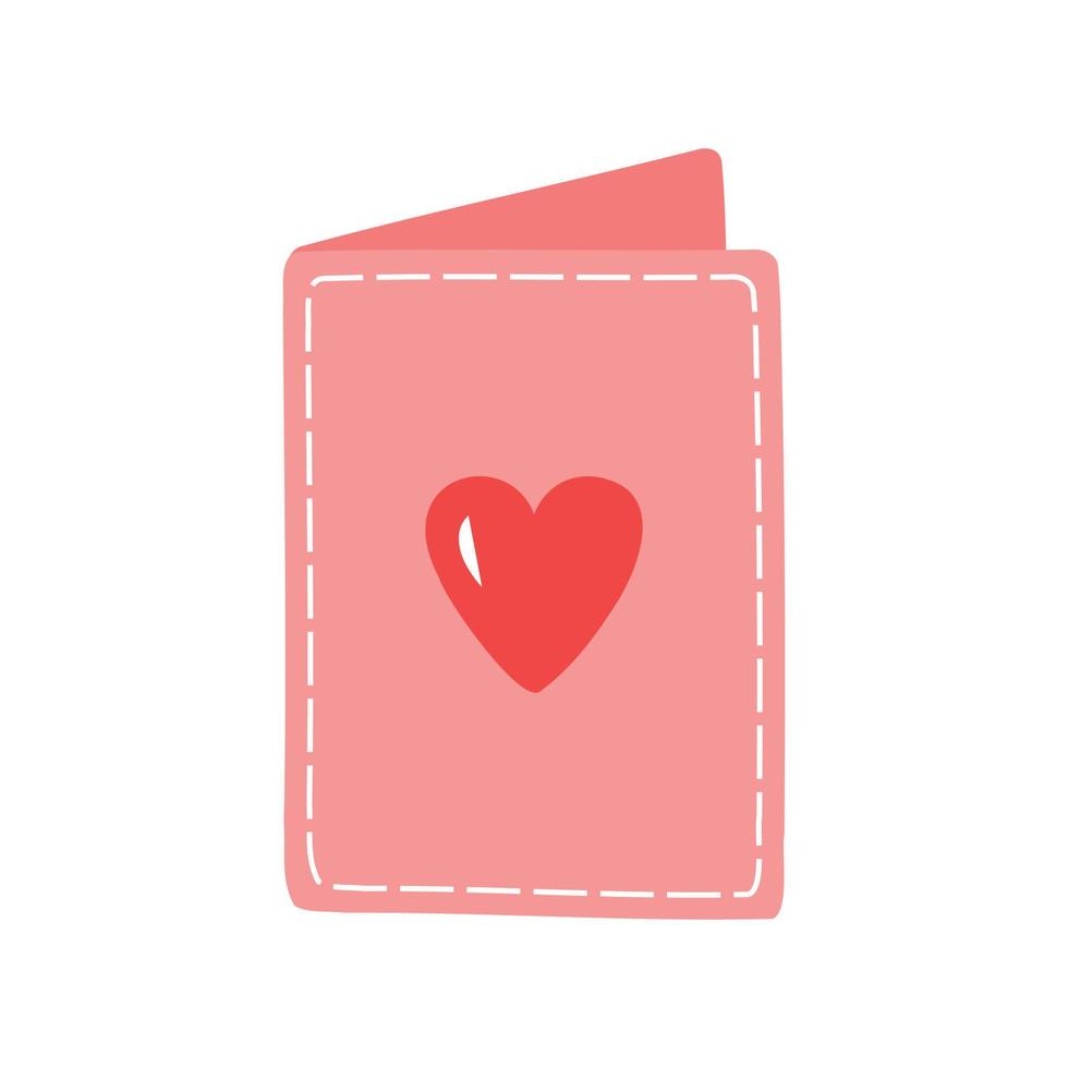 söt kärlek kort, kuvert med hjärta ikoner. element för hälsning kort, affischer, klistermärken och säsong- design. vektor