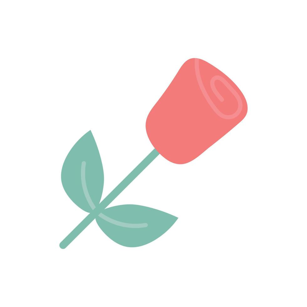 rote Rose. valentinstaggeschenk und element für logo, spiel, druck, plakat oder anderes designprojekt. vektor