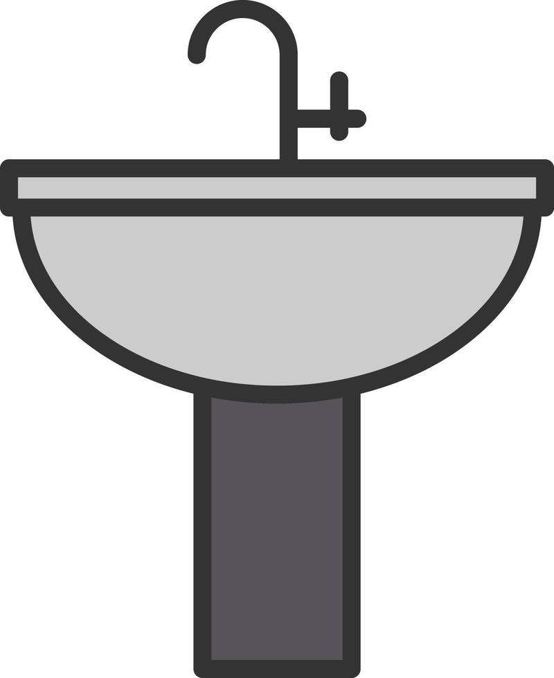 Waschbecken-Vektor-Icon-Design vektor