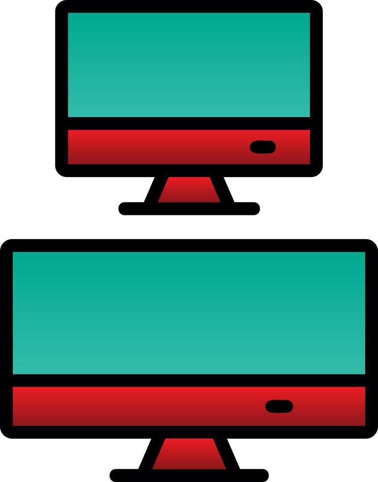 monitorer vektor ikon design