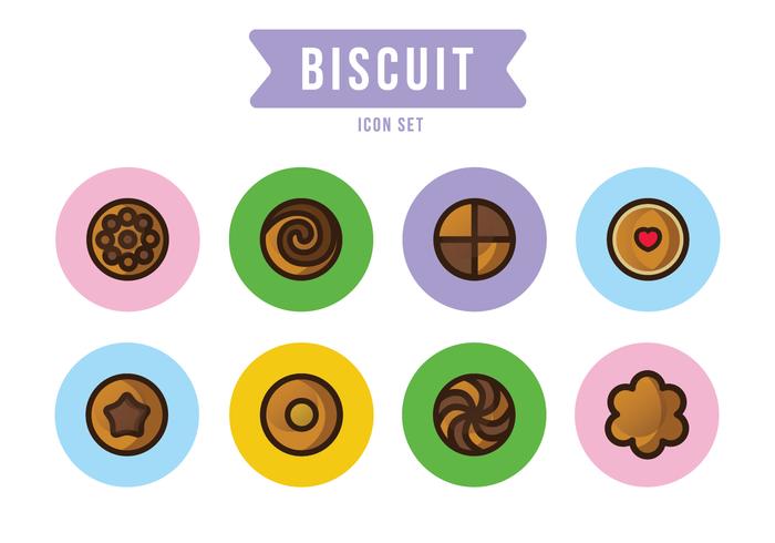 Kostenlose Cookie- und Keks-Icons vektor