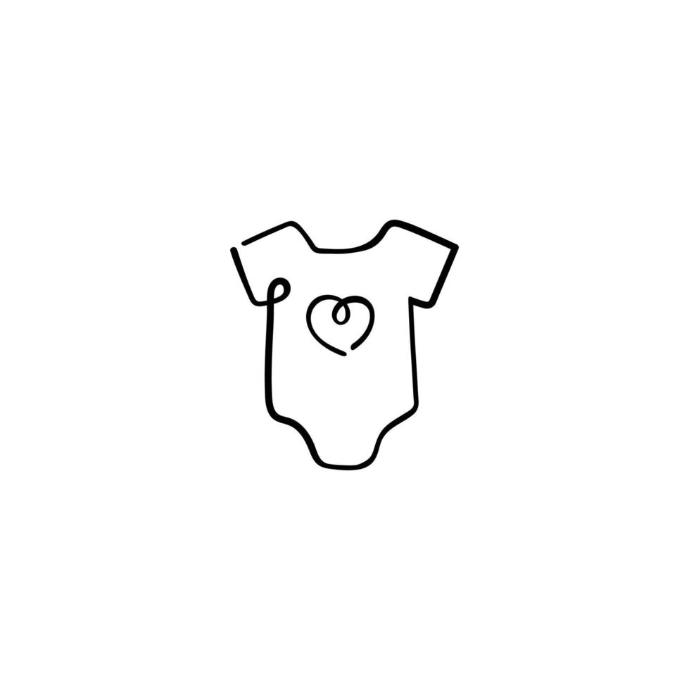 Baby-Kleiderlinie-Stil-Icon-Design vektor
