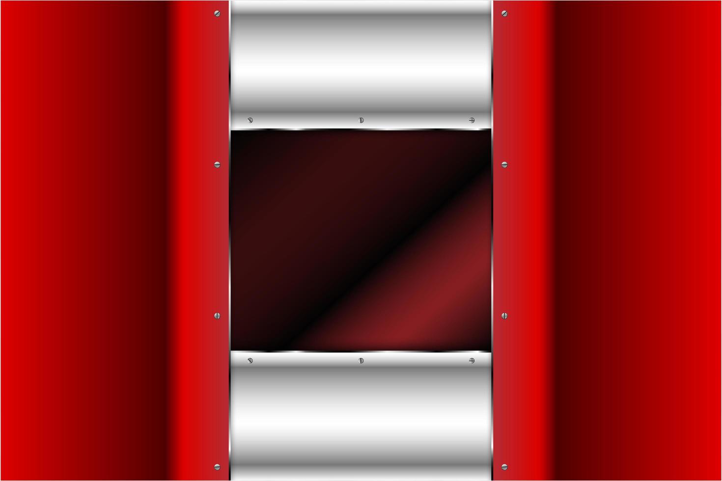 metallische rote und silberne Paneele vektor