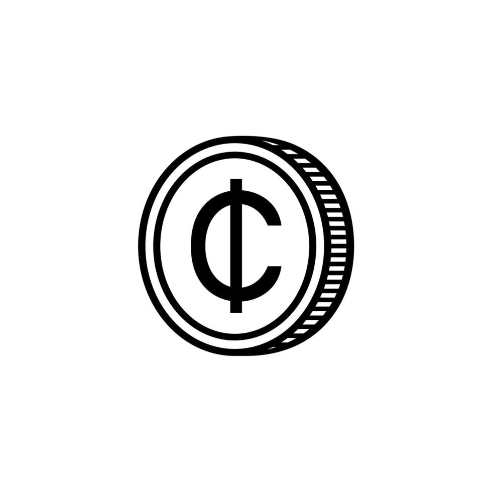 ghana valuta ikon symbol, ghanansk cedi, ghs tecken. vektor illustration