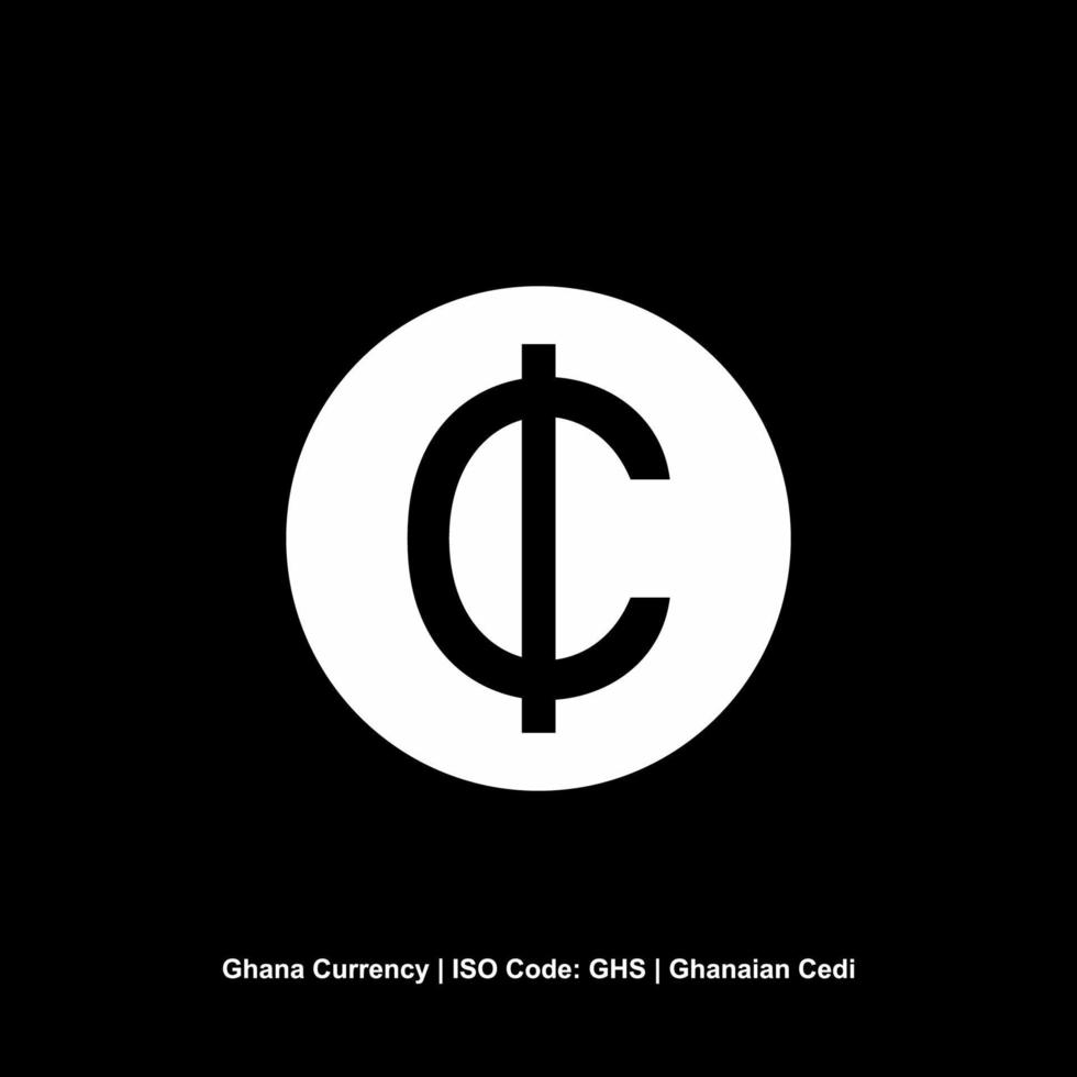 ghana valuta ikon symbol, ghanansk cedi, ghs tecken. vektor illustration