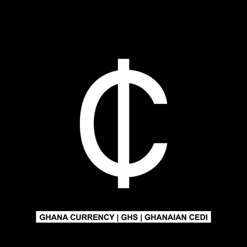 ghana valuta ikon symbol, ghanansk cedi, ghs tecken. vektor illustration