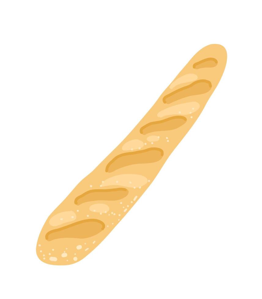 baguette illustration. franska bröd illustration för menyer, annonser, broschyrer, annonser vektor