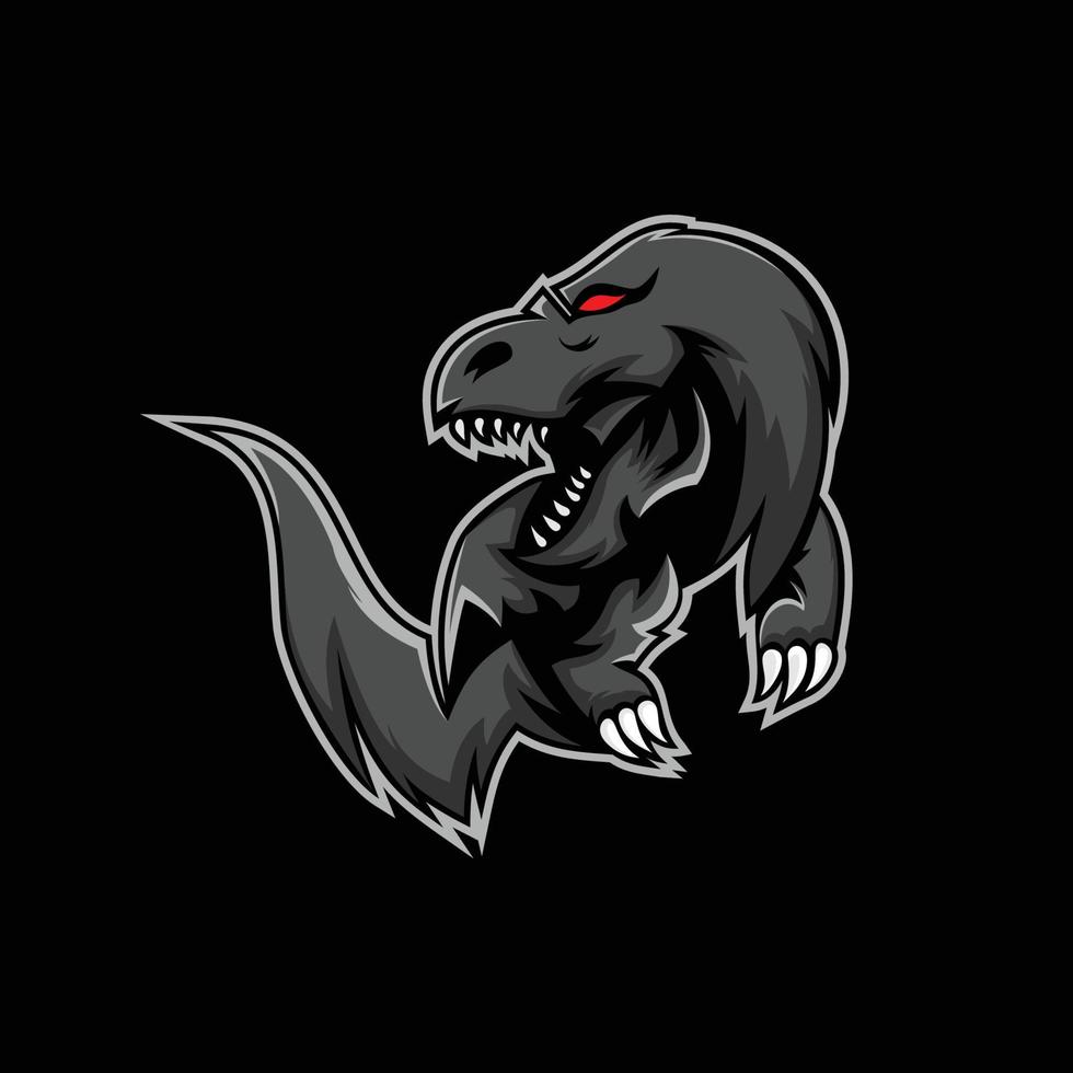 t rex maskot logotyp vektor