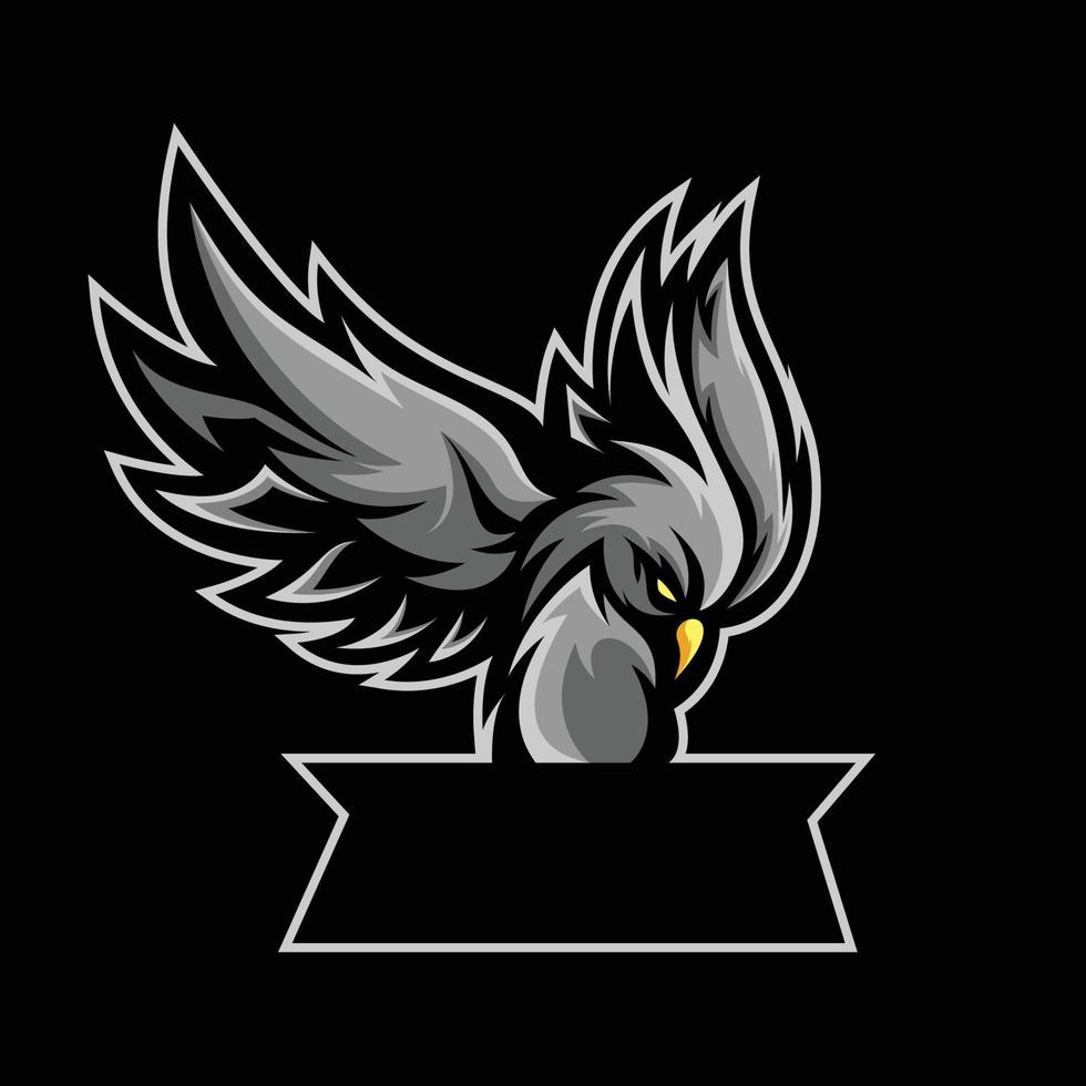 eagle maskot logotyp vektor