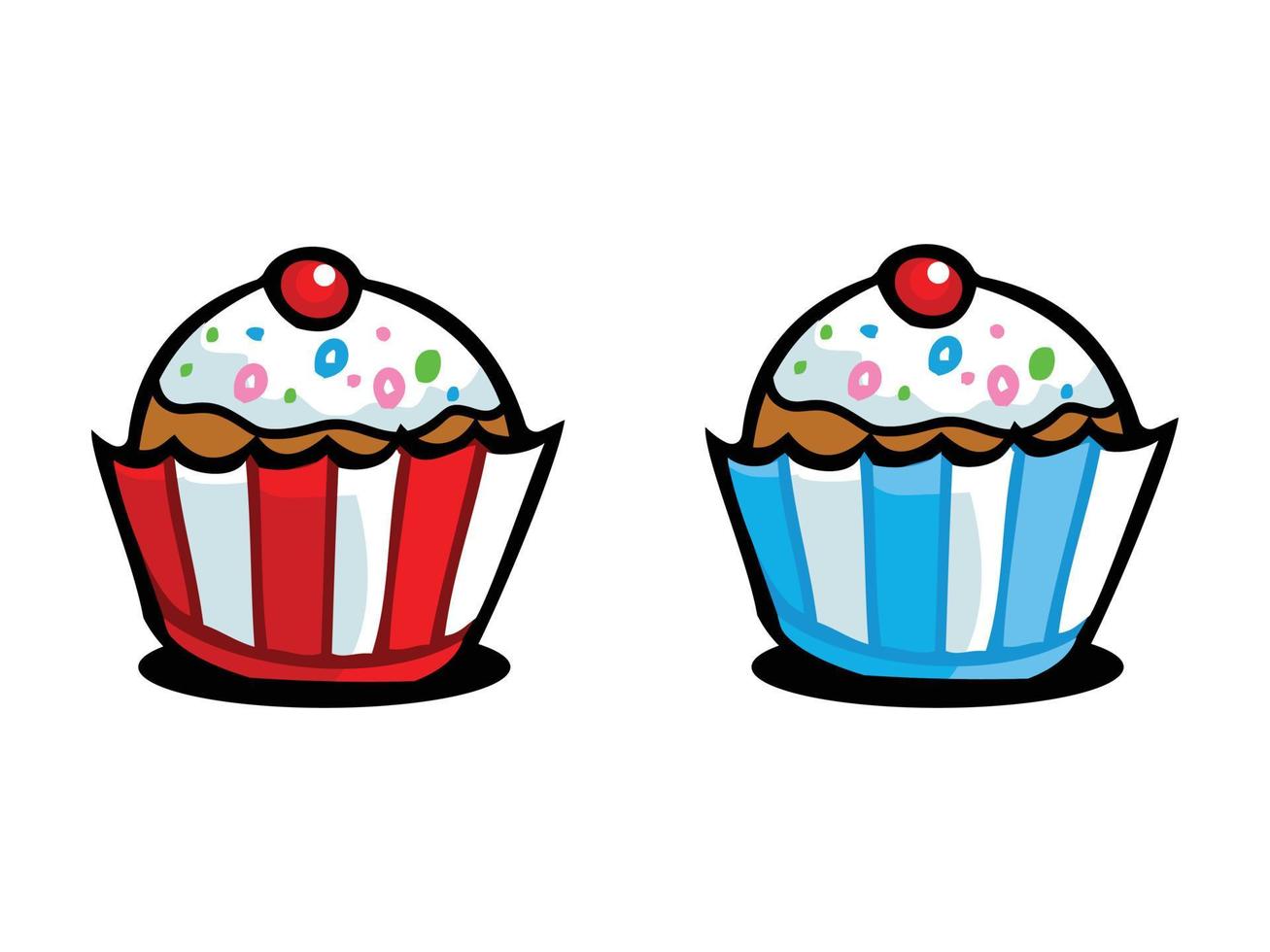 muffin vektor illustrationer