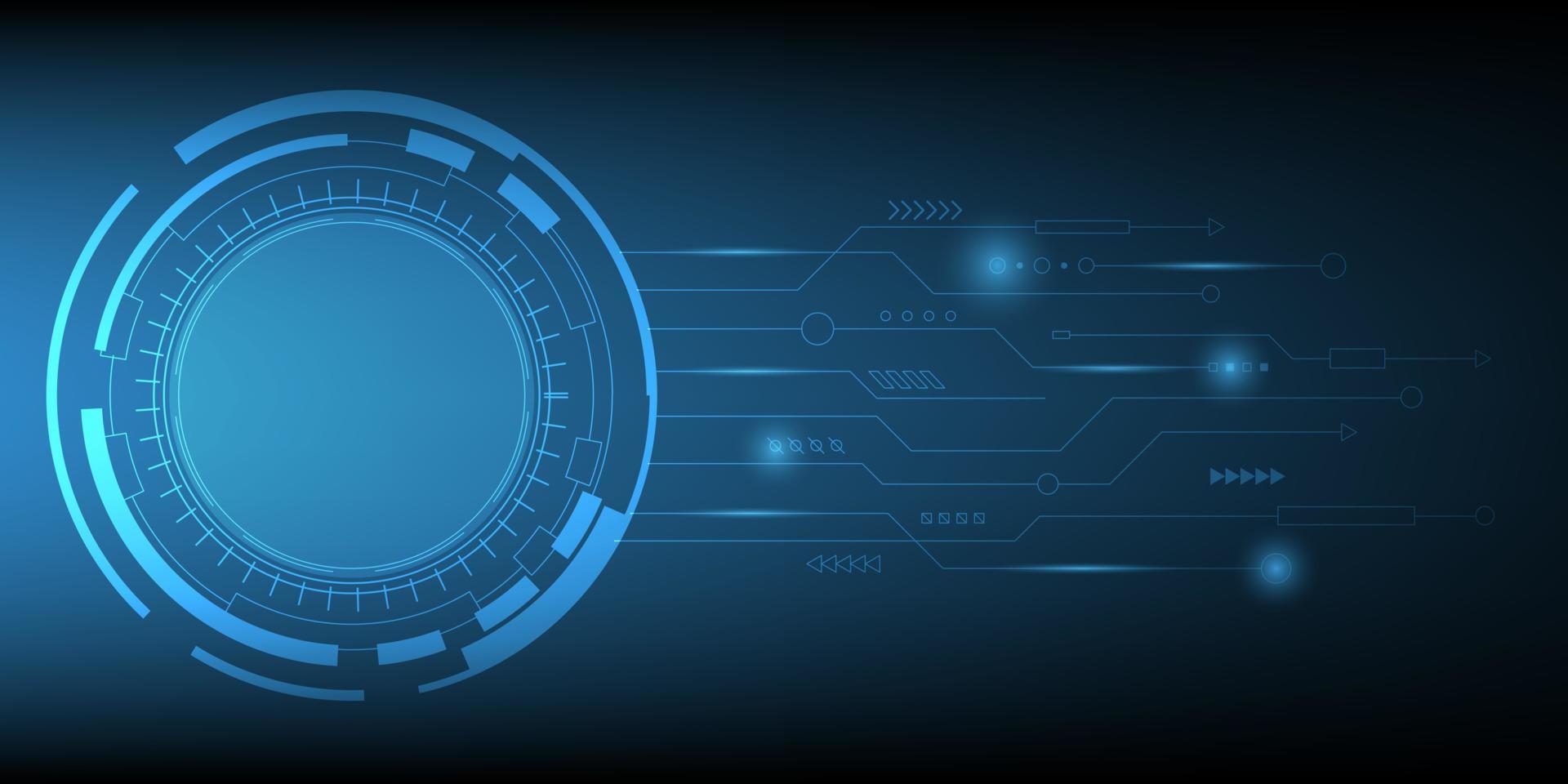 abstrakt teknologi bakgrund. Hej tech digital och kommunikation begrepp. vektor bakgrund design med krets linje. vektor illustration.