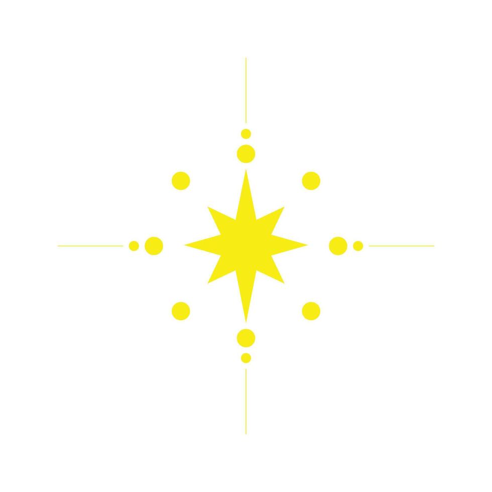 eps10 gul vektor fluting stjärnor abstrakt konst ikon eller logotyp isolerat på vit bakgrund. stjärnor symbol i en enkel platt trendig modern stil för din hemsida design, och mobil Ansökan