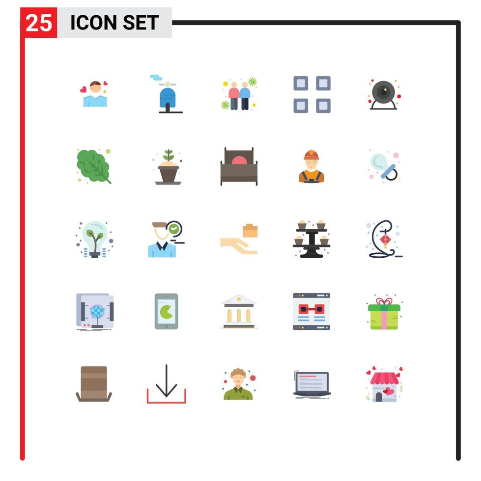 uppsättning av 25 modern ui ikoner symboler tecken för webb kam se coronavirus sida rutnät redigerbar vektor design element
