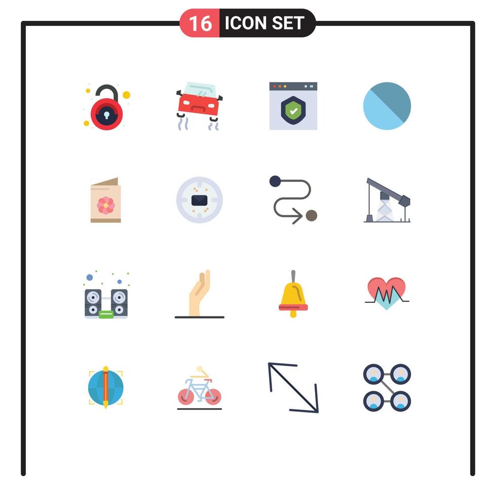 packa av 16 modern platt färger tecken och symboler för webb skriva ut media sådan som företag kort Nej browser förbjuden skydd redigerbar packa av kreativ vektor design element