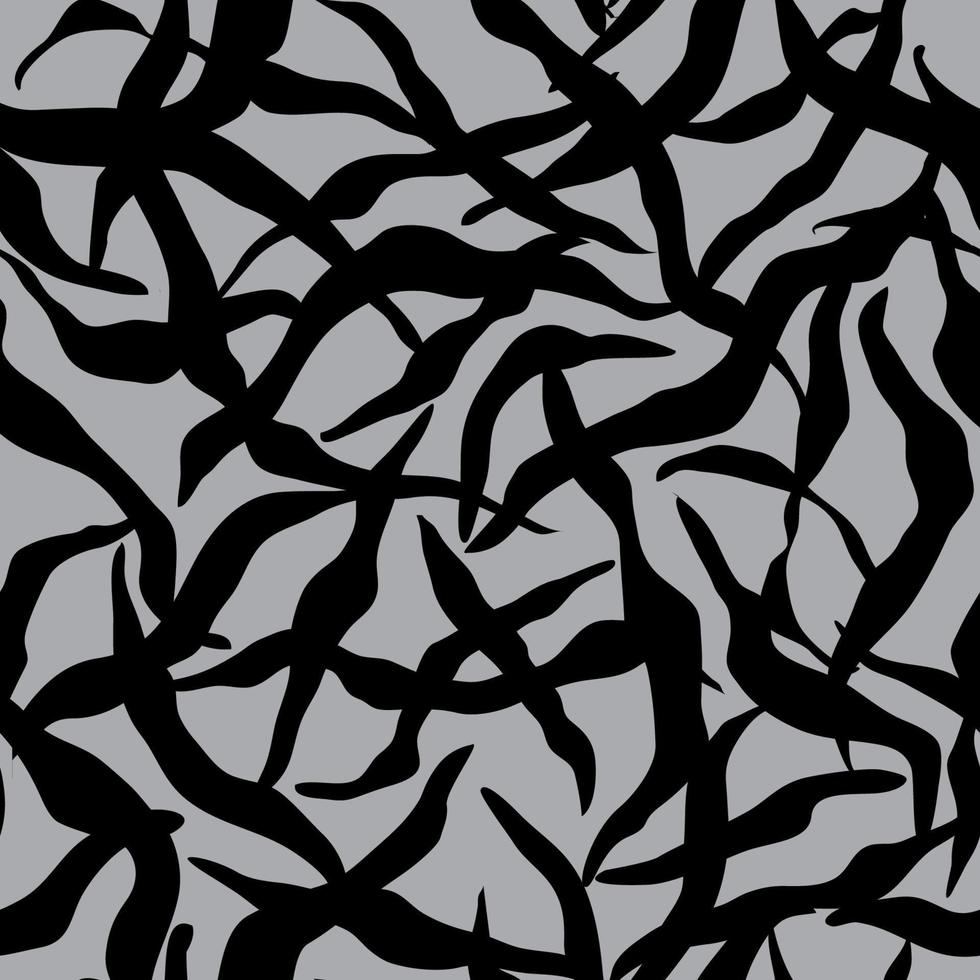 abstraktes künstlerisches Muster mit fließenden Blättern und natürlichen organischen Formen vektor