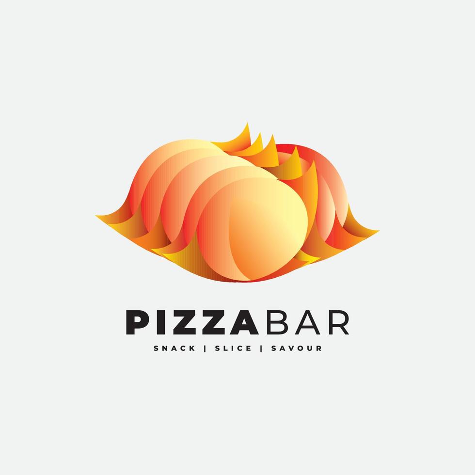 leckeres Pizza- und Dessert-Snack-Logo vektor