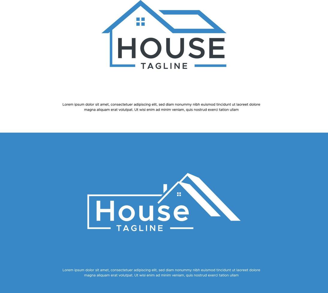 Immobilien-Logo ist eine professionelle Logo-Design-Vorlage für Ihr Unternehmen. vektor