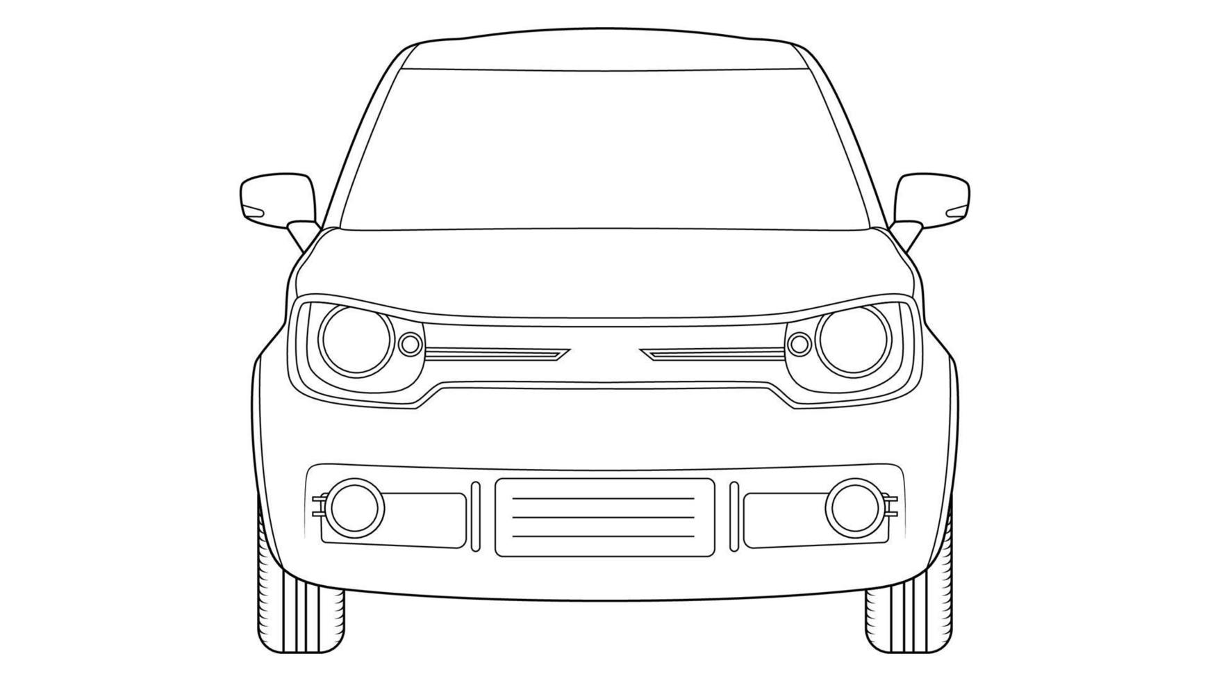 små sUV bil vektor illustration på vit bakgrund