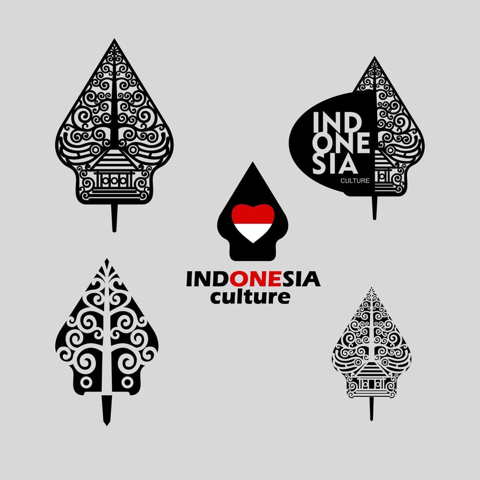 muster indonesisch traditionell, indonesische kultur, gunungan designvektor vektor
