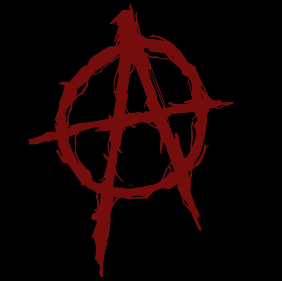 anarki punk- stil symbol vektor