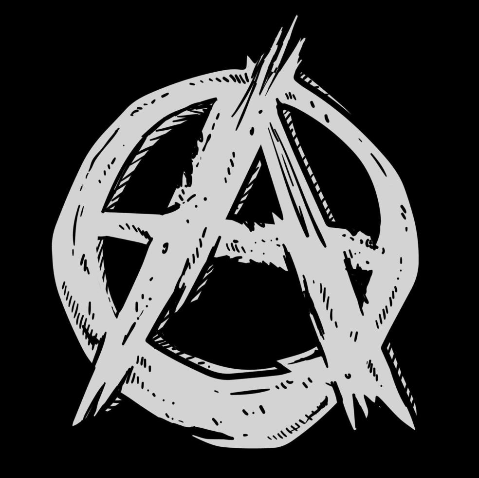 anarki punk- stil symbol vektor