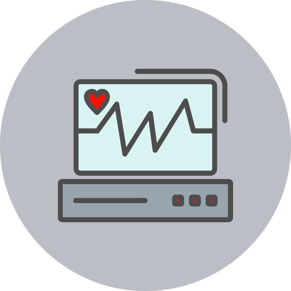 EKG-Monitor-Vektor-Icon-Design vektor