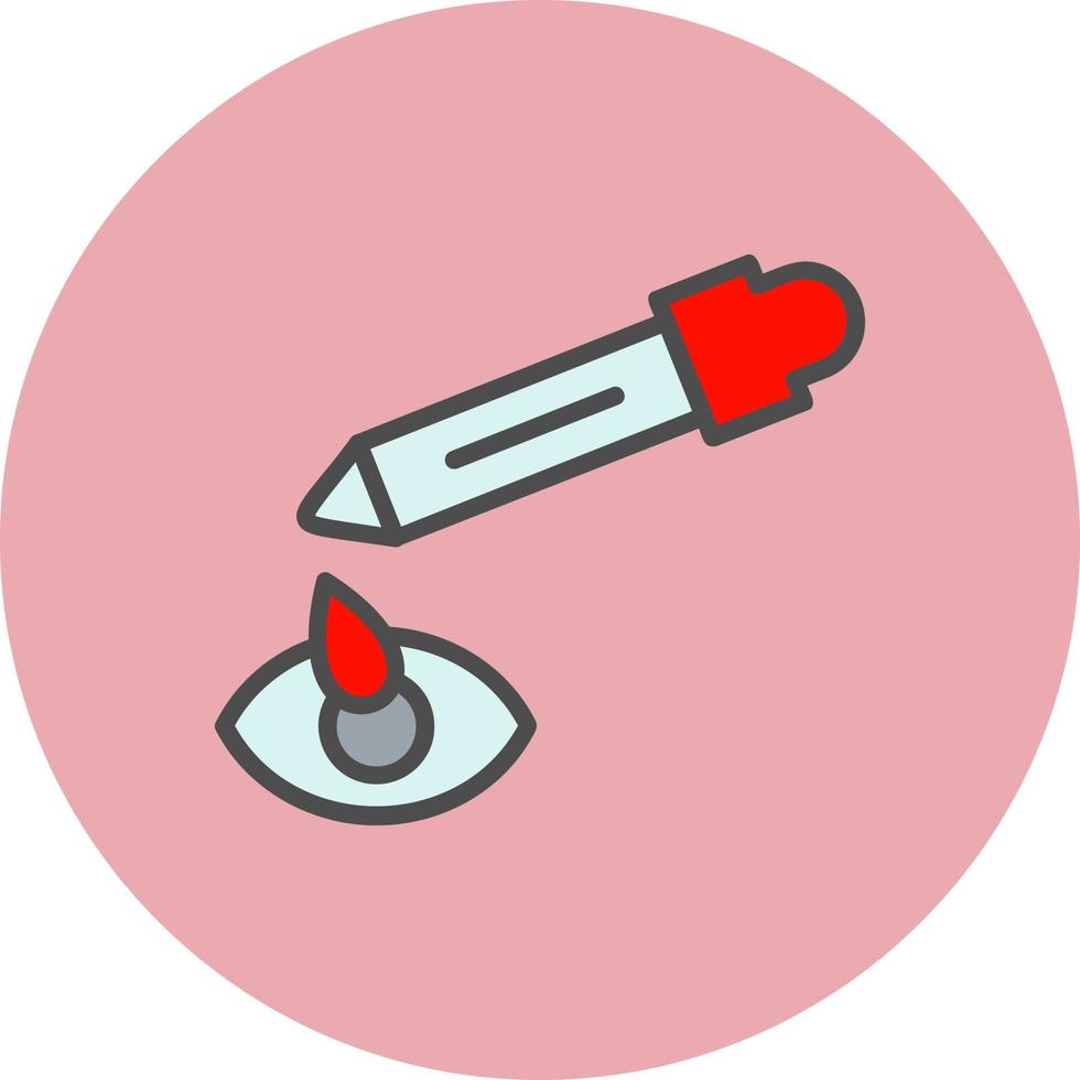 Augentropfen-Vektor-Icon-Design vektor