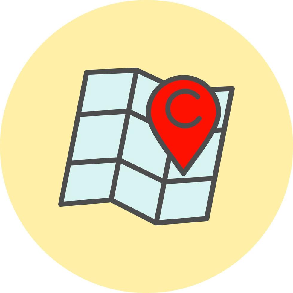 Karta locator vektor ikon