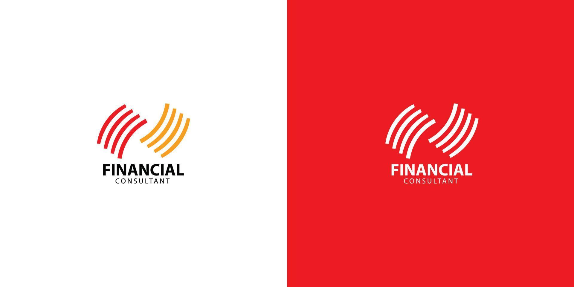 finansiell hört modern minimalistisk logotyp vektor