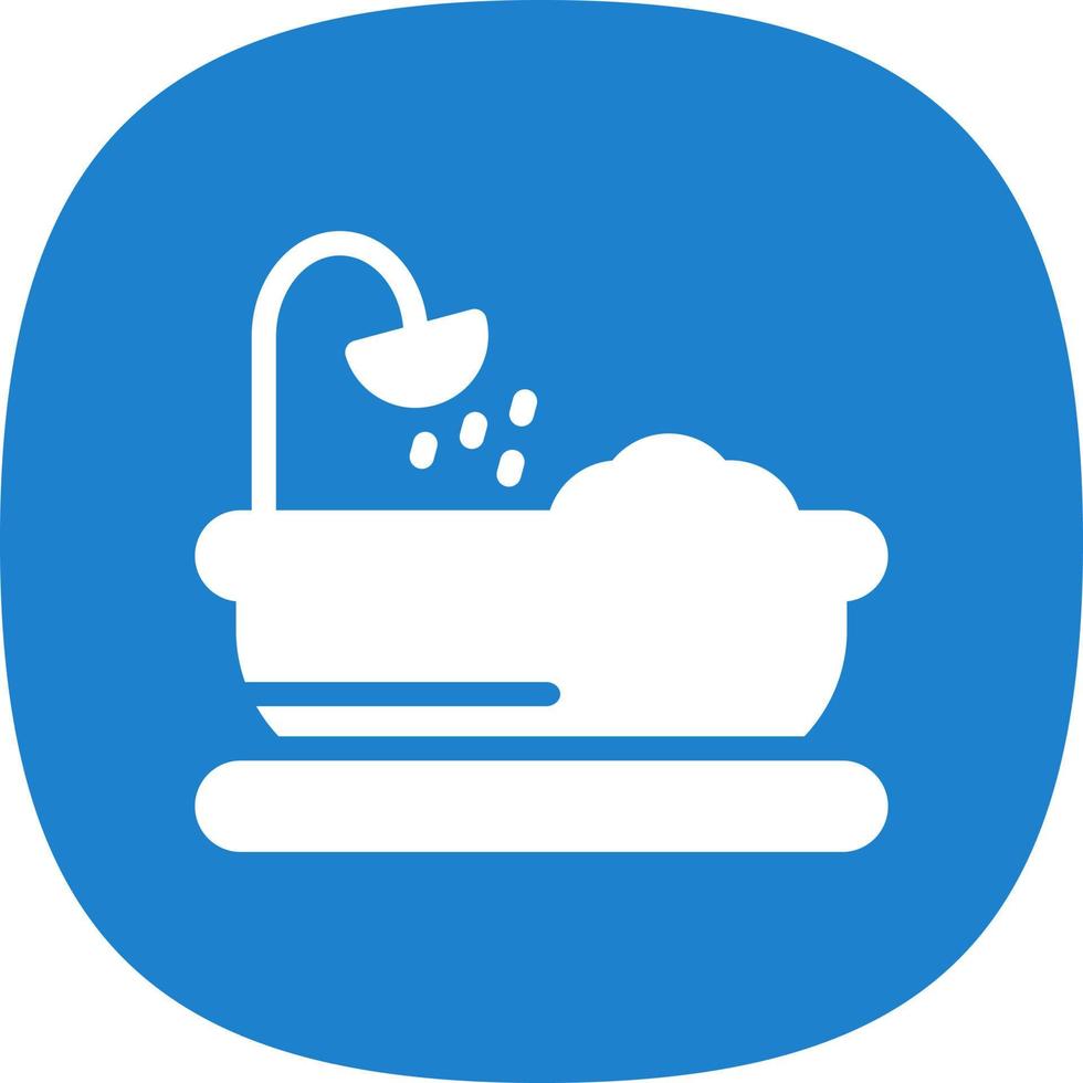 Badewanne-Vektor-Icon-Design vektor