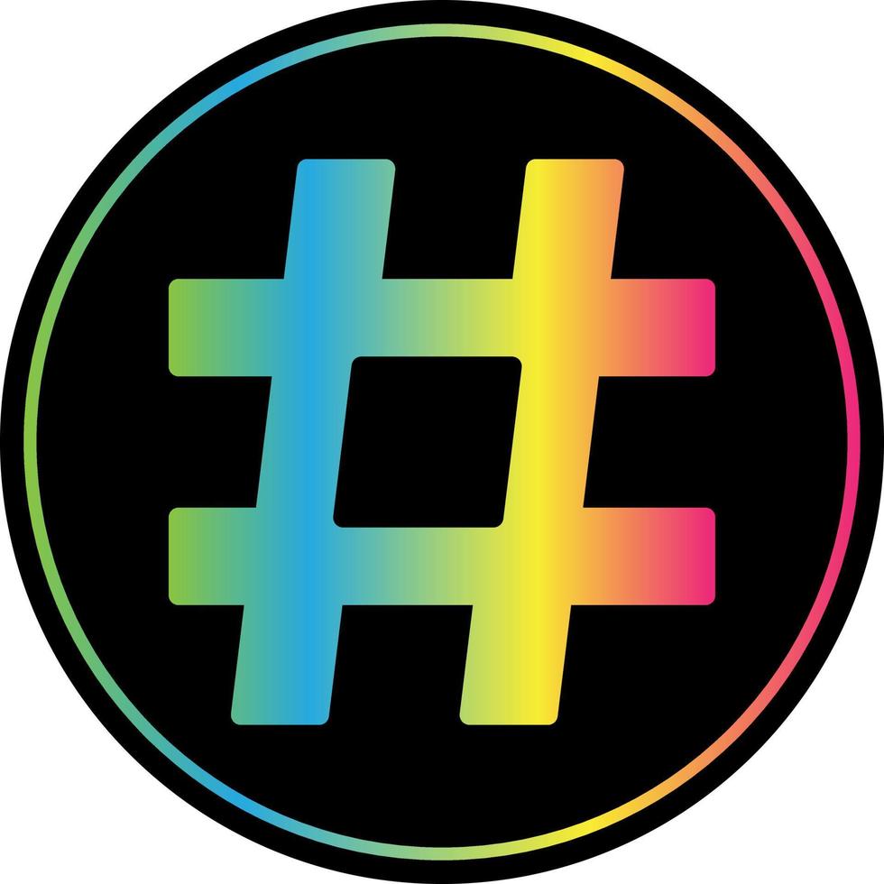 Hashtag-Vektor-Icon-Design vektor