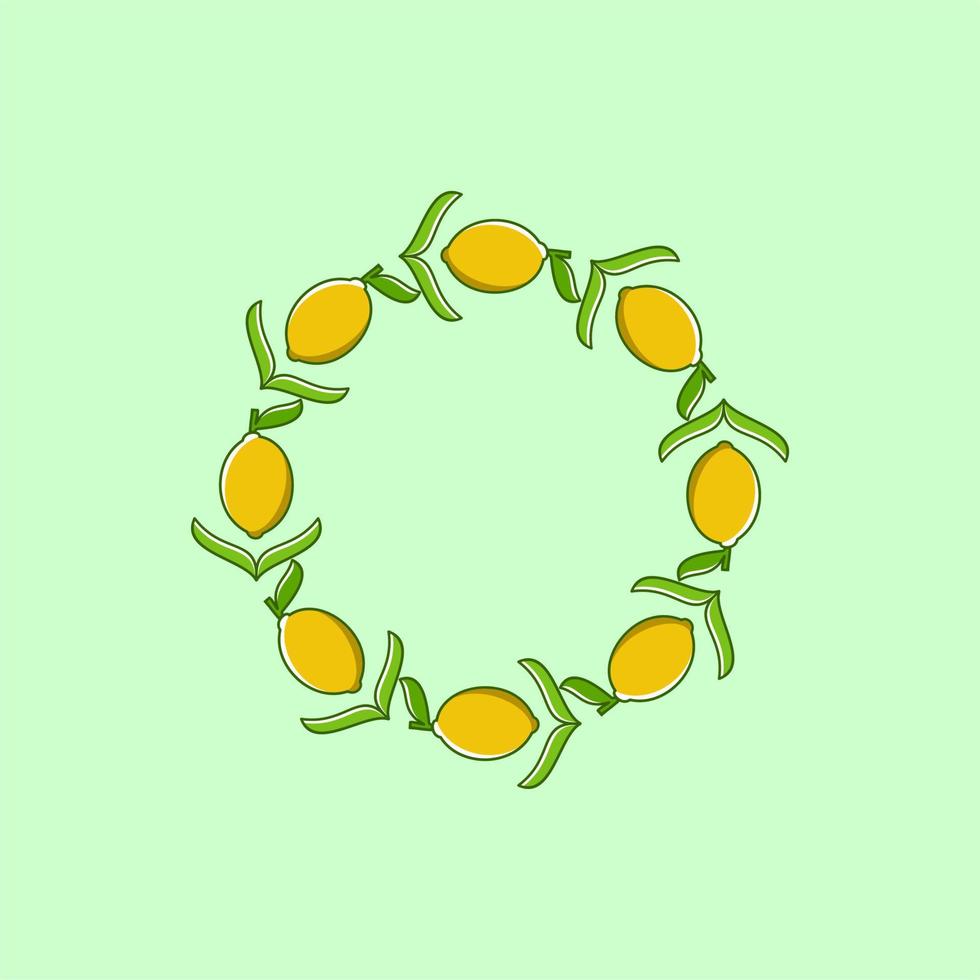 Logo mit Zitronenornamenten vektor