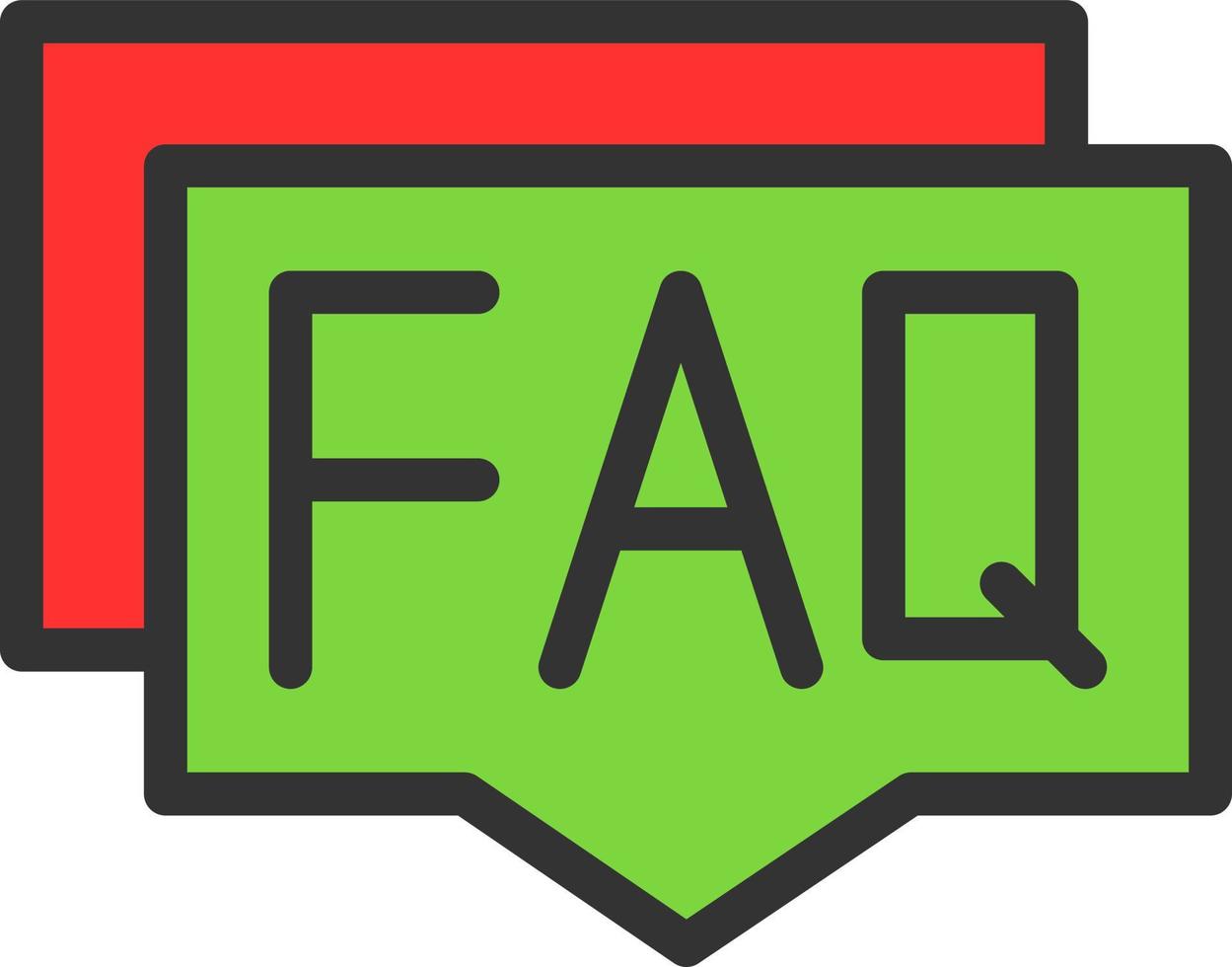 FAQ-Vektor-Icon-Design vektor