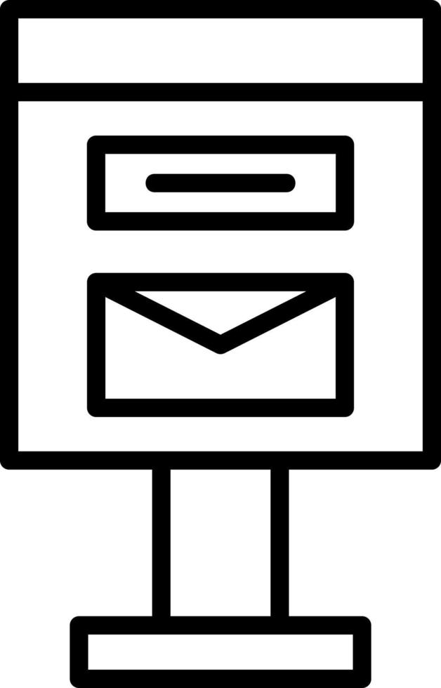 Briefkasten-Vektor-Icon-Design vektor