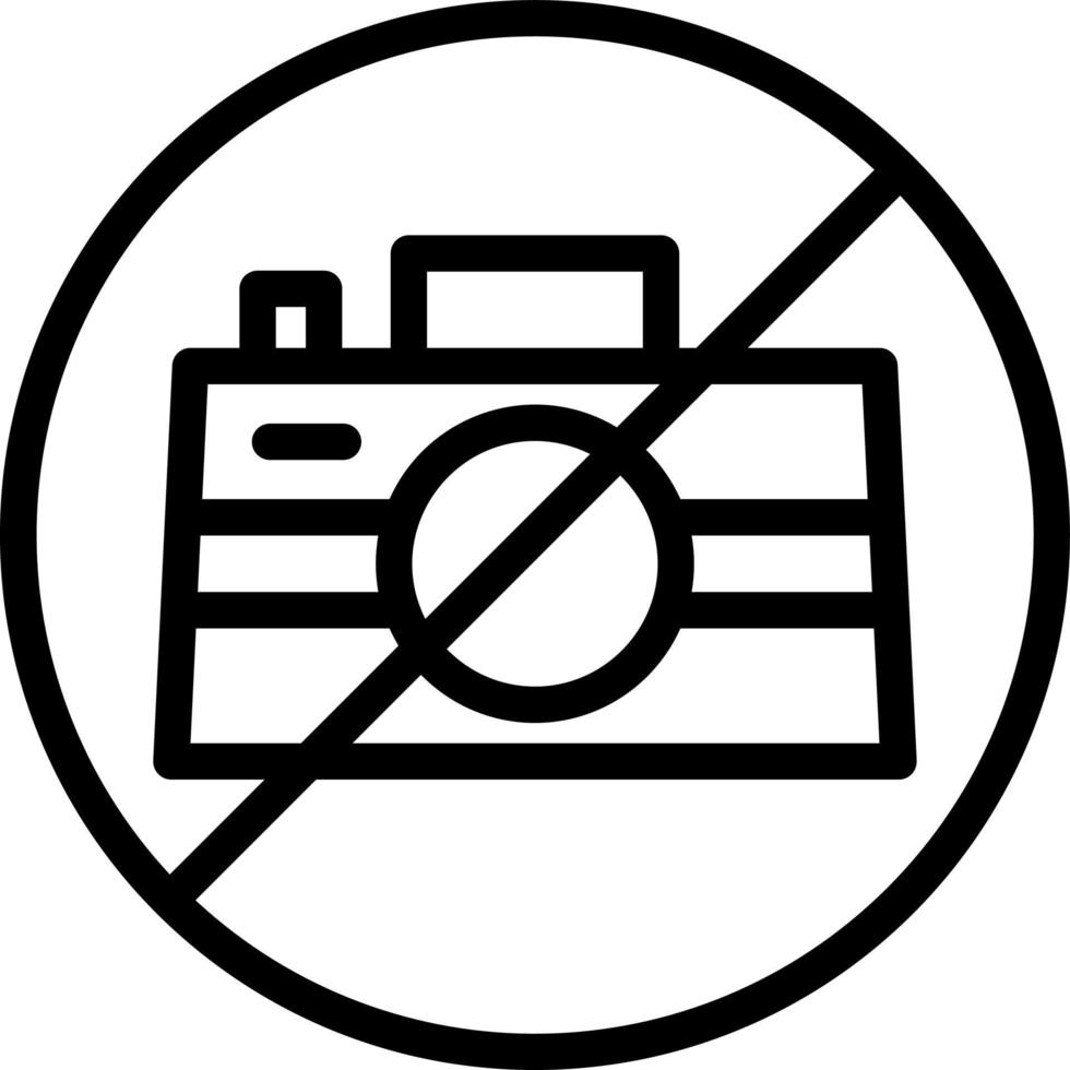 kein Kamera-Vektor-Icon-Design vektor