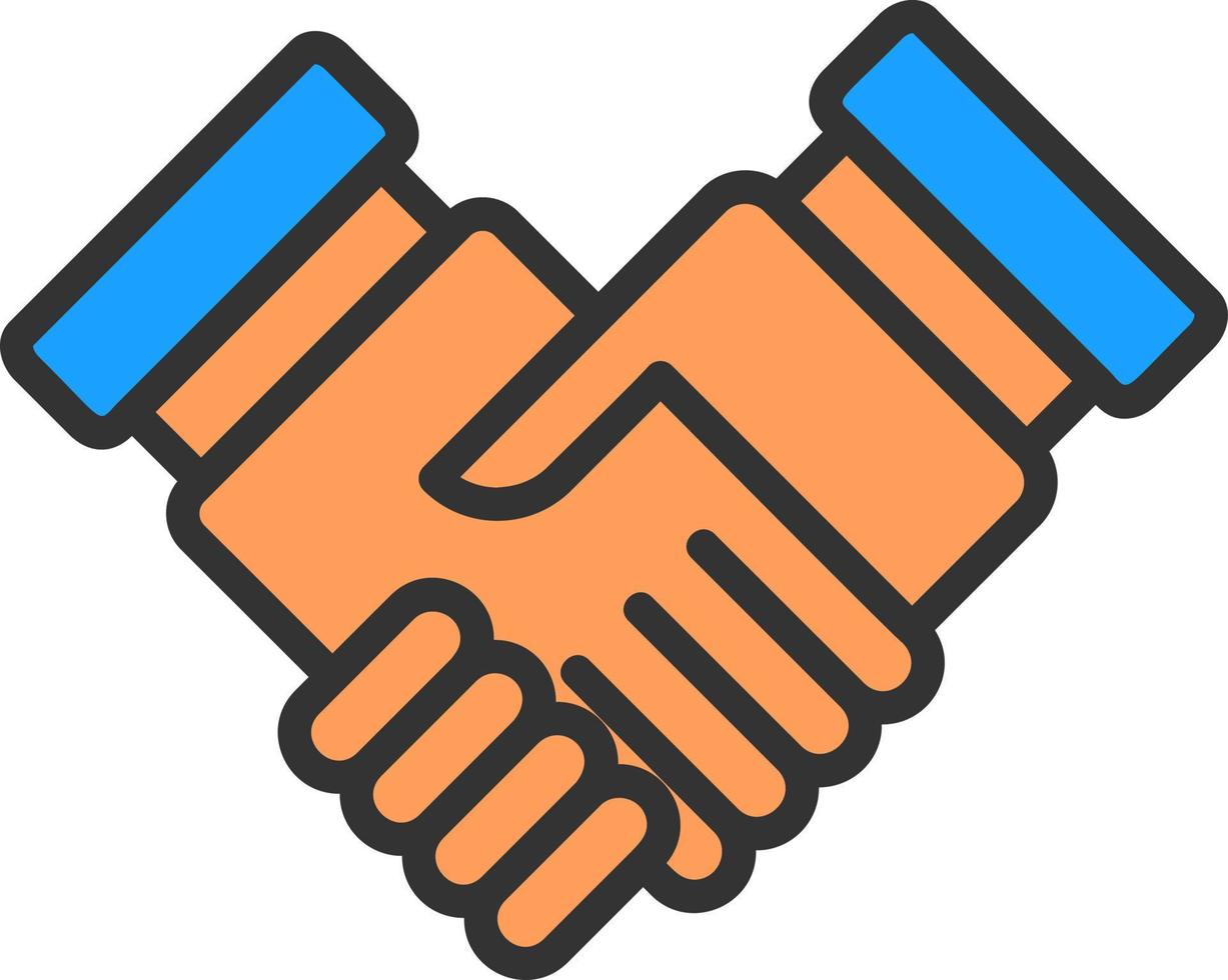 Handshake-Vektor-Icon-Design vektor