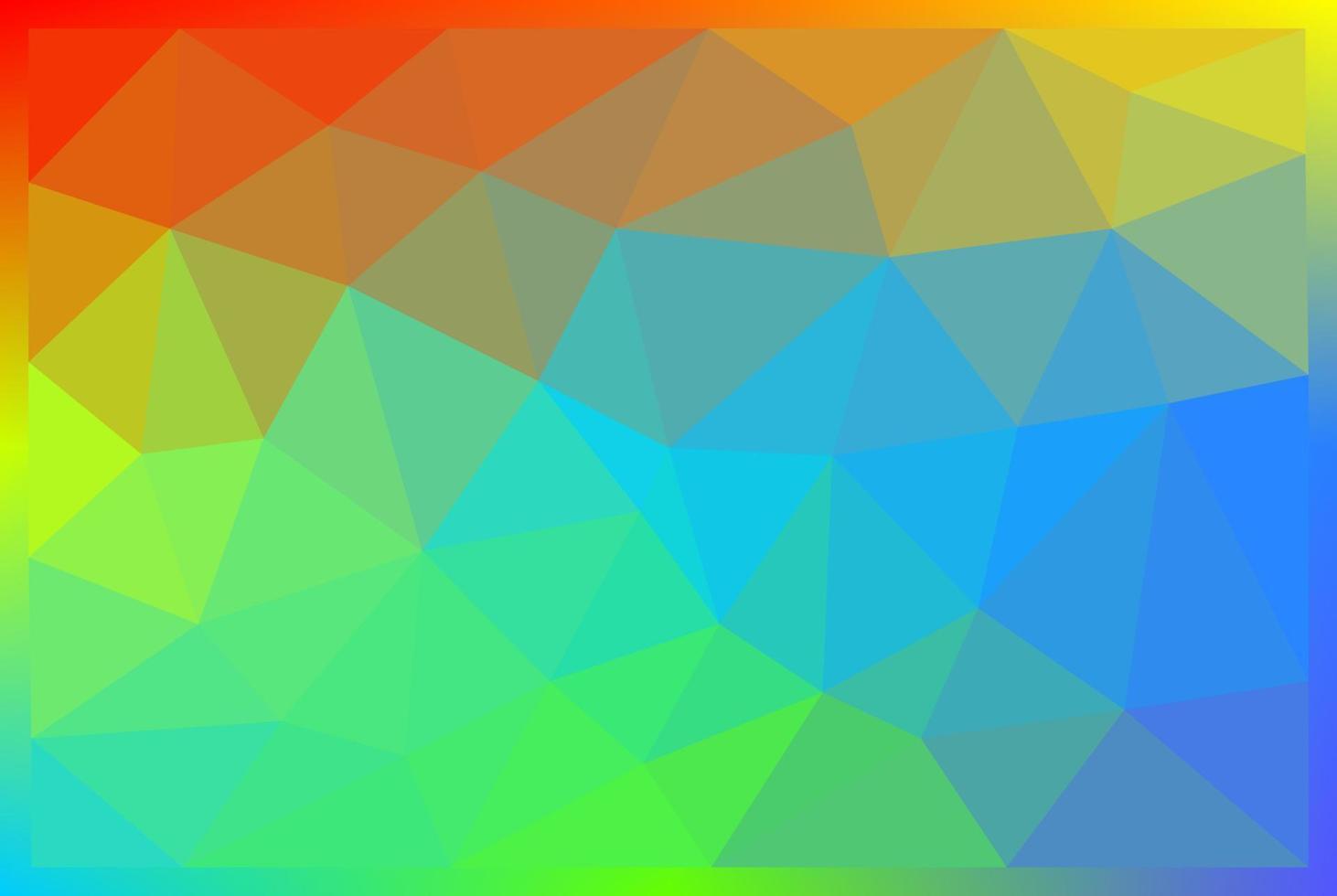 den dominerande nätbakgrunden är regnbågens färg. mesh bakgrund med färgglada trianglar. vektor