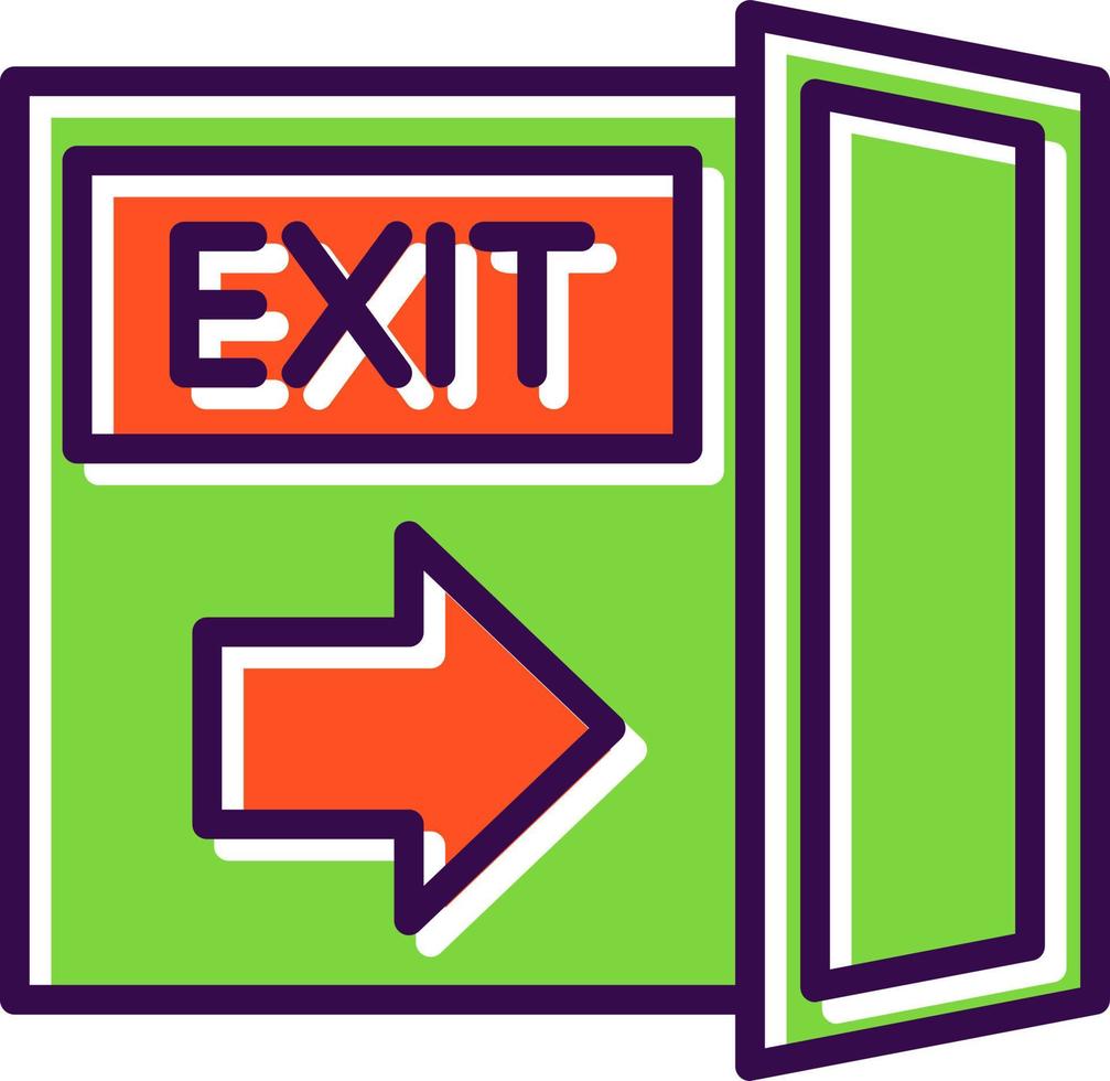 Exit-Vektor-Icon-Design vektor