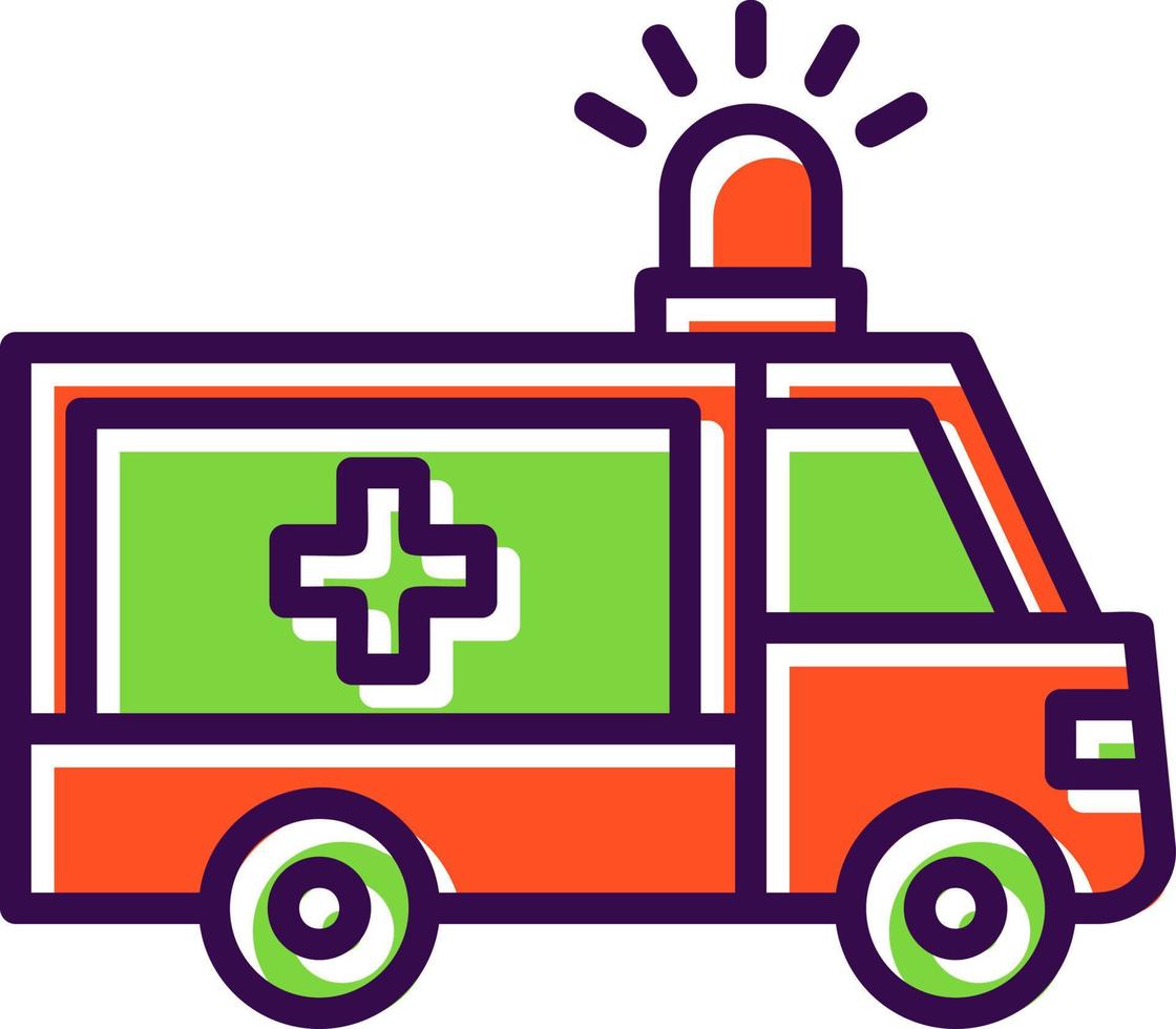 Krankenwagen-Vektor-Icon-Design vektor