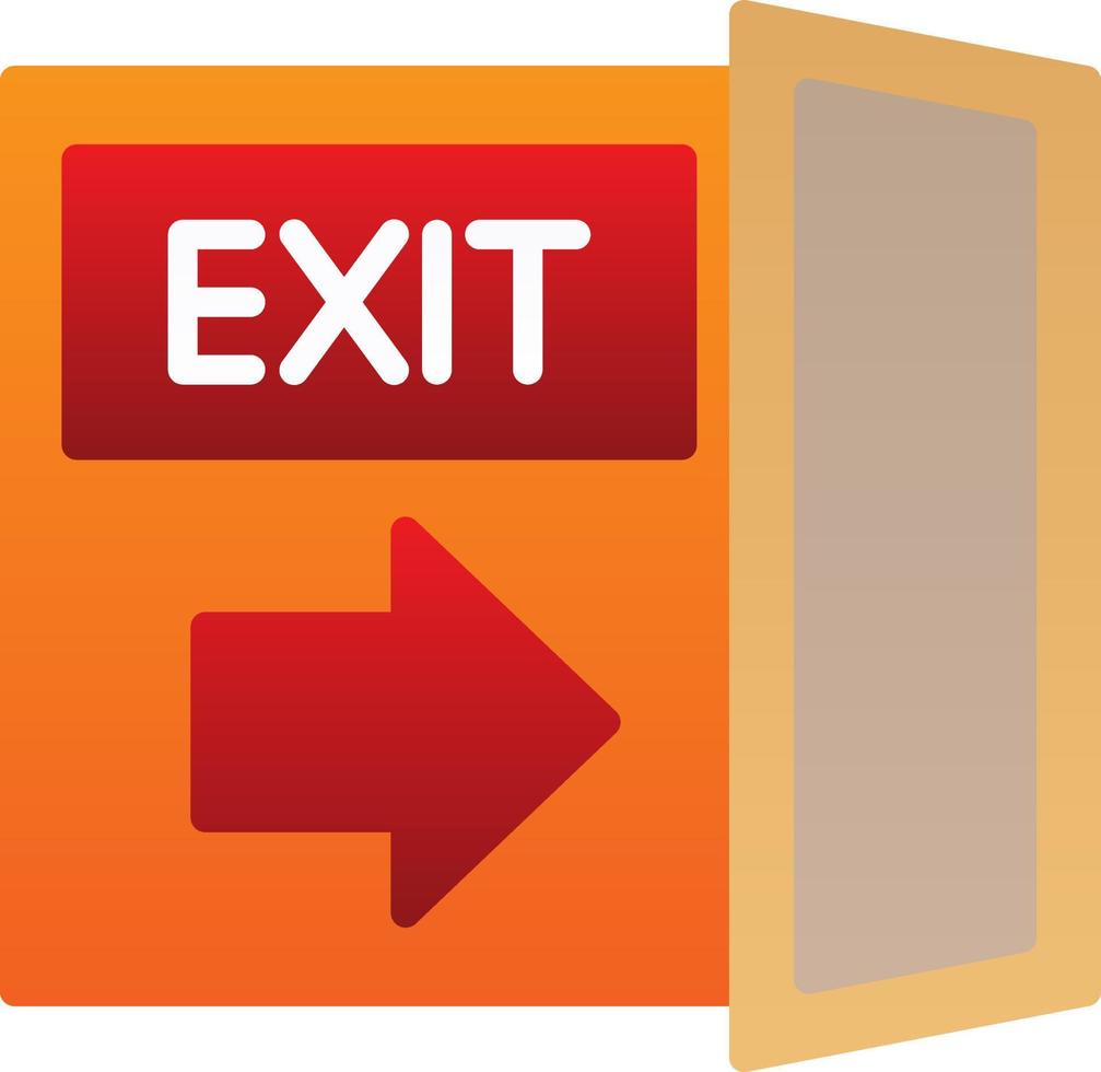 Exit-Vektor-Icon-Design vektor