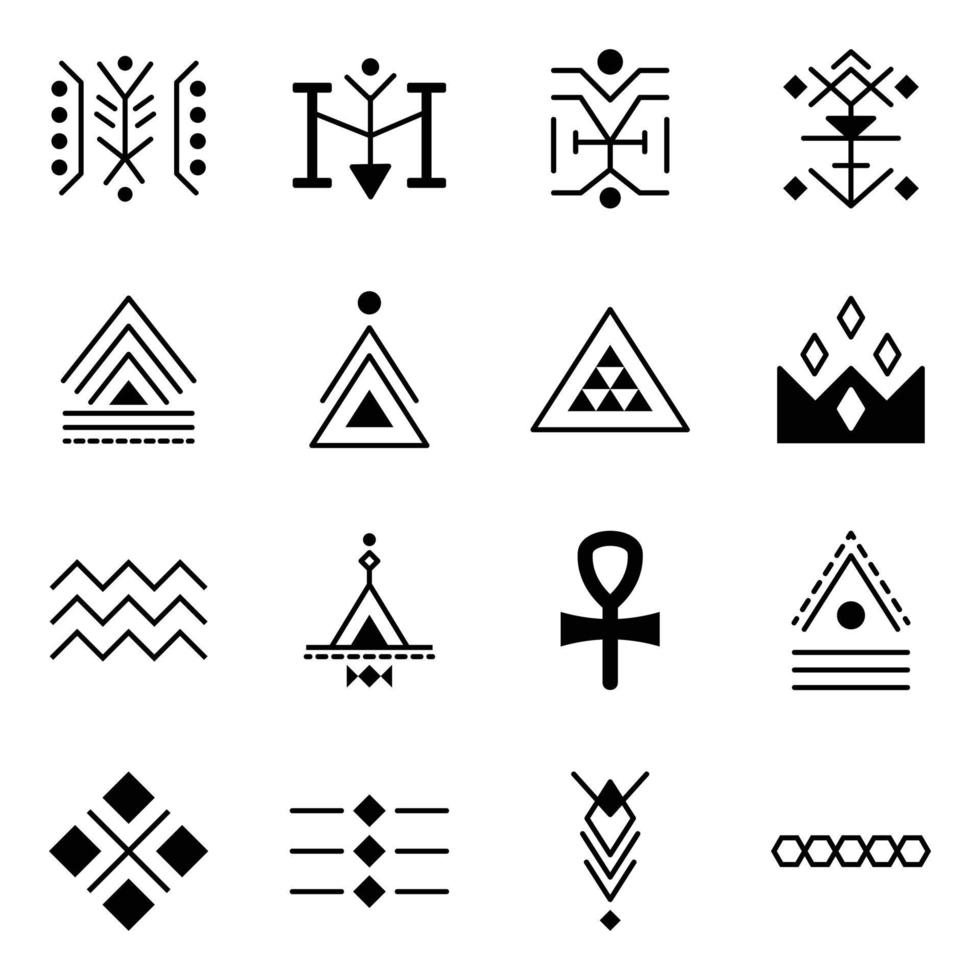 packung mit tribal-designs-kollektion vektor