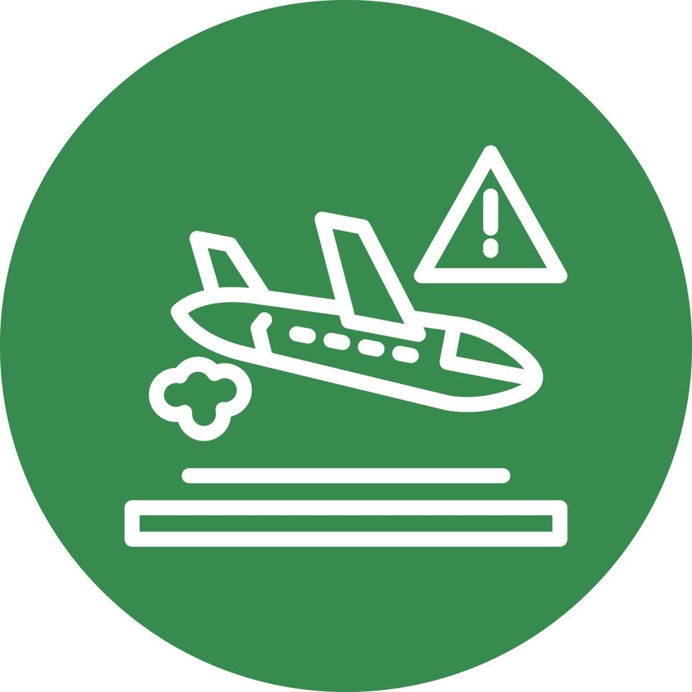 Flugzeugunfall-Vektor-Icon-Design vektor