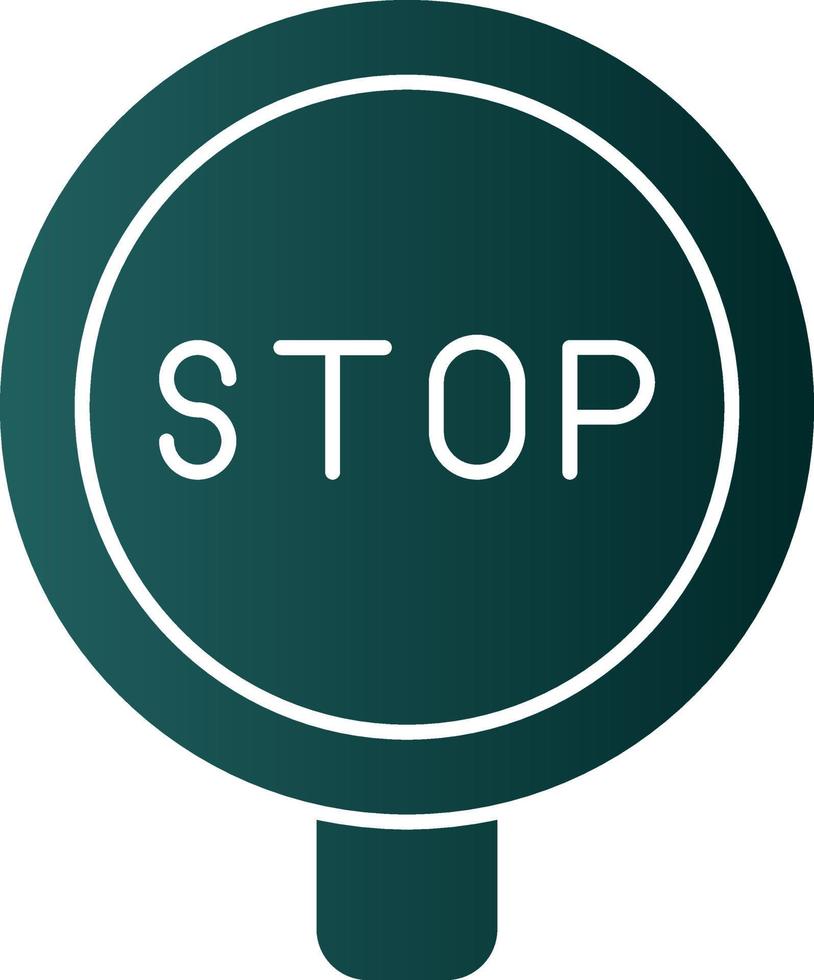 Stop-Schild-Vektor-Icon-Design vektor