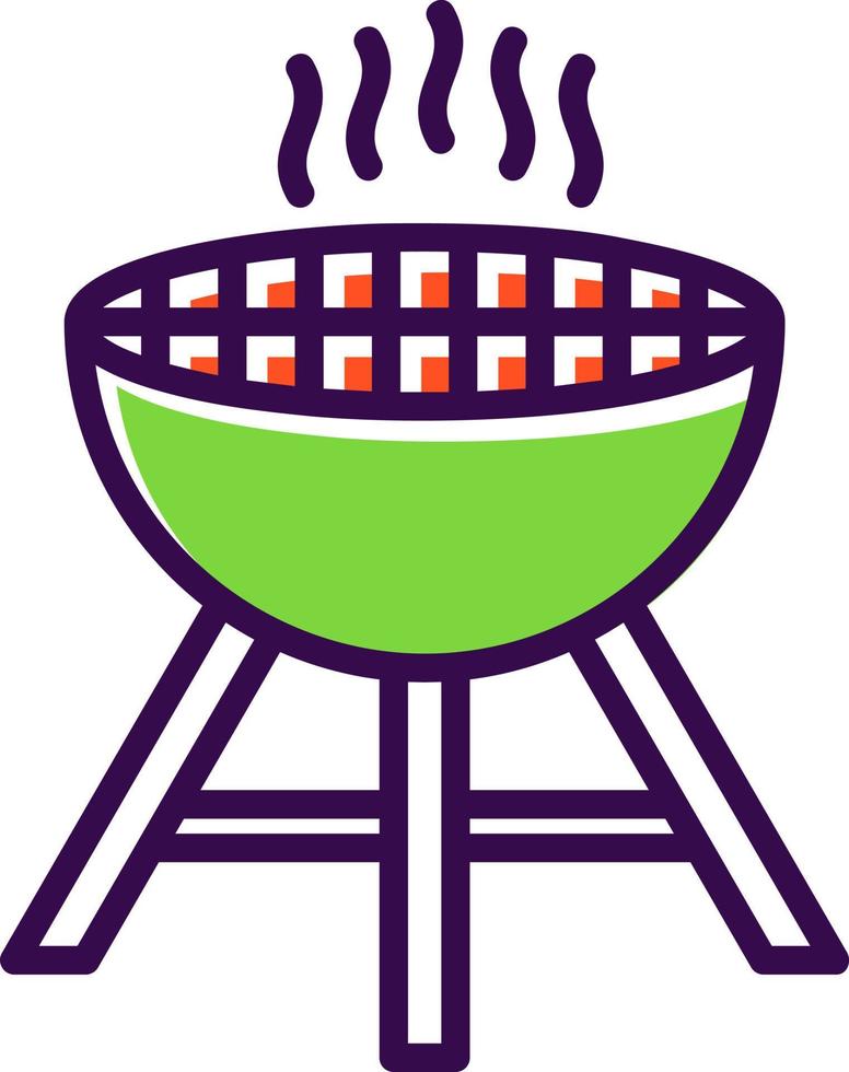 Grill-Vektor-Icon-Design vektor