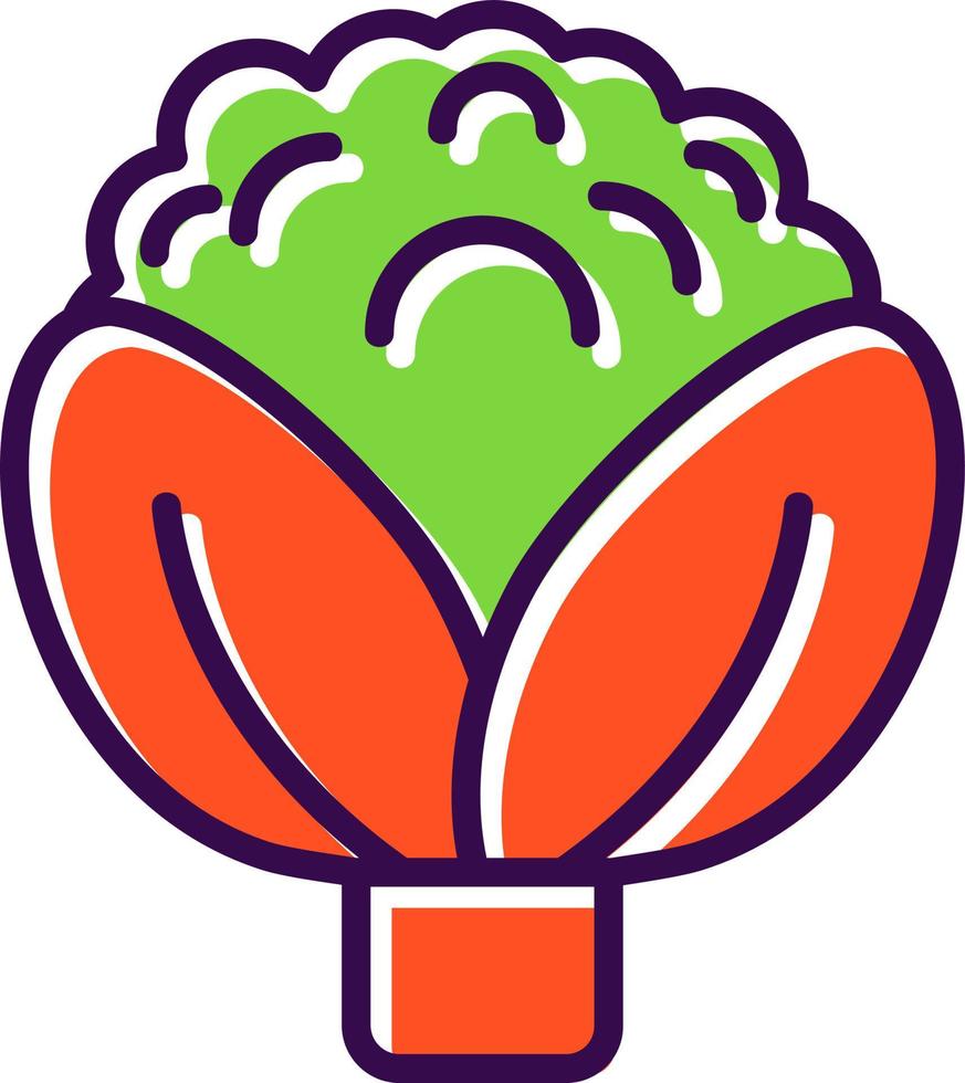 Blumenkohl-Vektor-Icon-Design vektor